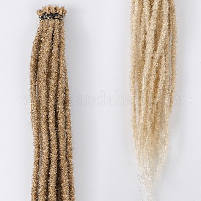 ポリエステルウィッグ  淡い茶色  610x8mm&nbsp;AJEW-WH20070-034A-1