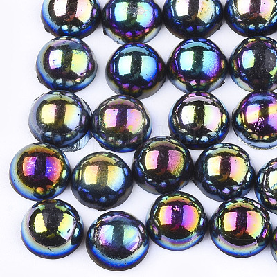 ABS Plastic Imitation Pearl Cabochons&nbsp;OACR-S025-8mm-13-1