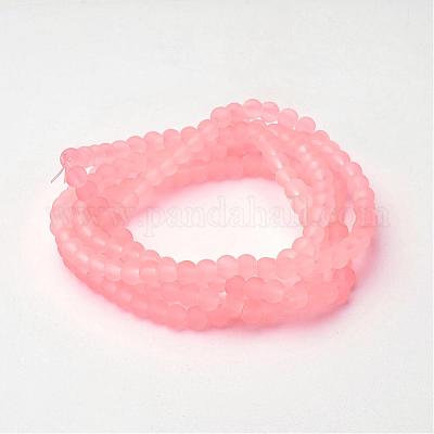 Baking Paint Transparent Glass Bead Strands&nbsp;X-GLAA-S031-4mm-28-1