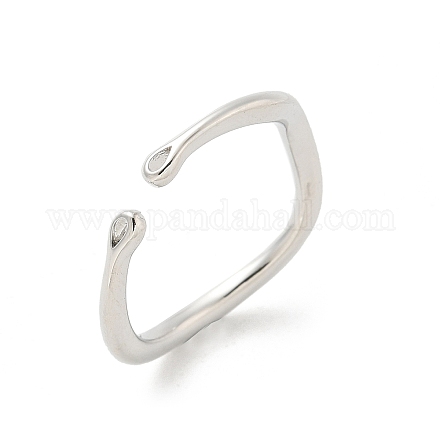 Brass Open Cuff Ring Components&nbsp;KK-G518-06P-02-1