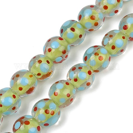 Handmade Lamword Beads Strands LAMP-P069-01A-08-1