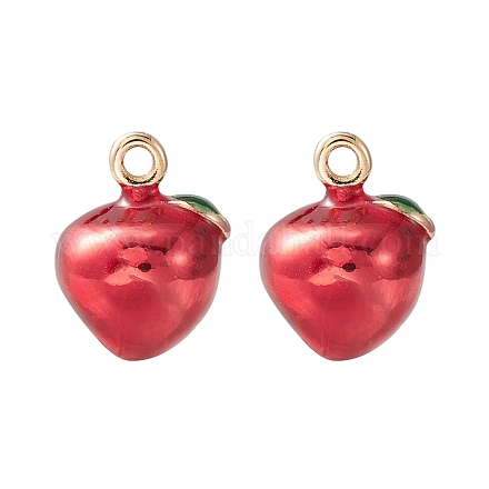 2pcs Brass Enamel Charms KK-YW0001-90-1