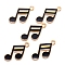 Alloy Enamel Pendants, Golden, Musical Note, 15x20mm, Hole: 2mm