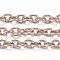 Ion Plating(IP) 304 Stainless Steel Cable Chains, Soldered, with Spool, Oval, Rose Gold, 2x1.5x0.4mm, about 65.61 Feet(20m)/roll
