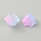 Glass Beads, Flower, Pearl Pink, 11~11.5x7.5mm, Hole: 1.2mm