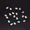 Glass Charms, Teardrop, Colorful, 8.5x6x4.5mm, Hole: 0.8mm