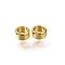 Brass Beads, Flat Round, Rack Plating, Long-Lasting Plated, Golden, 3.8x2mm, Hole: 2.6mm