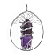 Copper Wired Natural Amethyst Pendants, Oval, 69x50mm