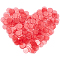 200Pcs Plastic Sheets, Flat Round, Red, 18.5x1.5mm
