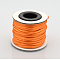 Round Nylon Satin Rattail Cord, for Bracelet Jewelry Making Chinese Knotting Macrame Craft, Dark Orange, 2mm, about 10.93 yards(10m)/roll