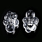 Transparent Acrylic Beads, Cloud, Clear, 33x22.5x16.5mm, Hole: 2.5mm