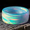 Acrylic Finger Rings, Ring, Cyan, US Size 7(17.3mm)