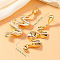 Alloy Stud Earrings, Golden, Snake, 68x24mm