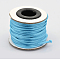 Round Nylon Satin Rattail Cord, for Bracelet Jewelry Making Chinese Knotting Macrame Craft, Deep Sky Blue, 2mm, about 10.93 yards(10m)/roll