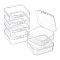 Square Plastic Bead Storage Containers, Clear, 5.4x5.3x2cm, Inner Size: 5.1x5.05x1.5cm