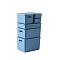 Plastic Storage Box Mini Model, Micro Landscape Dollhouse Accessories, Pretending Prop Decorations, Light Sky Blue, 31~44x44~63x14~40mm, 6pcs/set