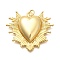 Rack Plating Brass Pendants, Heart Charms, Long-Lasting Plated, Lead Free & Cadmium Free, with Jump Ring, Real 18K Gold Plated, 29.5x33.5x6mm, Hole: 3.5mm