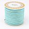 Braided Polyester Cords, Round, Pale Turquoise, 3mm, about 8.74 yards(8m)/roll