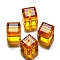 K9 Glass, Imitation Austrian Crystal Beads, Grade AAA, Faceted, Cube, Orange, 8x8x8mm(size within the error range of 0.5~1mm), Hole: 0.9~1.6mm