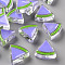 Transparent Enamel Acrylic Beads, Watermelon, Lilac, 23.5x25.5x9mm, Hole: 3.5mm