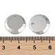 CCBプラスチックチャーム  フラットラウンド  プラチナ  14x3mm  穴：1.6mm&nbsp;CCB-G020-40A-P-3