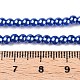 ベーキングペイント、ガラスパールビーズの連  パールカラーの  ラウンド  藤紫色  3~4mm  穴：0.5mm  約195個/連  23.6インチ&nbsp;X-HY-Q003-3mm-28-4