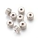 CCBプラスチックビーズ  フラットラウンド  プラチナ  13x7.5mm  穴：3.5mm&nbsp;CCB-F006-01P-1