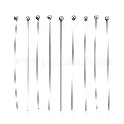 304ステンレススチールヘッドピン  ステンレス鋼色  40mm  ヘッド：2mm  100個/セット