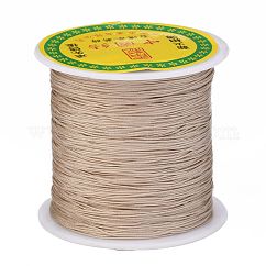 Braided Nylon Thread, Chinese Knotting Cord for Beading Jewelry Making Macrame Craft, BurlyWood, 0.5mm, about 150yards/roll