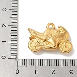 イオンプレーティング（IP）304ステンレスペンダント  バイクチャーム  18KGP本金メッキ  20x25.5x6.5mm  穴：1.8mm&nbsp;STAS-Q334-13G