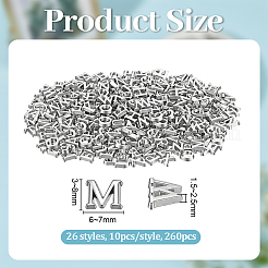 260Pcs 26 Styles Alloy Cabochons&nbsp;MRMJ-OC0004-19