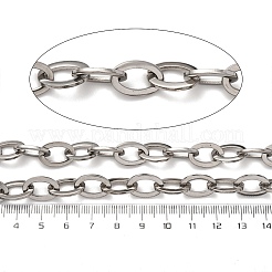 304ステンレススチールアズキチェーン  溶接されていない  ステンレス鋼色  15x10x1.5mm&nbsp;CHS-S012-15P