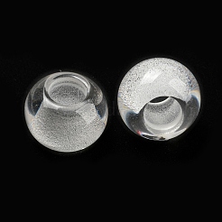 透明樹脂ヨーロッパビーズ  大穴ビーズ  ロンデル  透明  14x10mm  穴：6mm&nbsp;RESI-D070-01