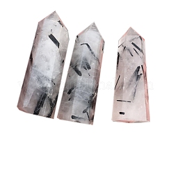 Point Tower Natural Tourmalinated Quartz Home Display Decoration&nbsp;PW-WG71006-03