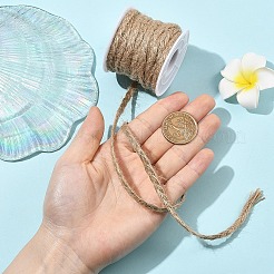 黄麻布リボン  ヘシアンリボン  ジュートリボン  DIYの家の装飾とギフト包装用  バリーウッド  1/4インチ（5mm）  約10.94ヤード（10m）/ロール&nbsp;OCOR-YW0002-01