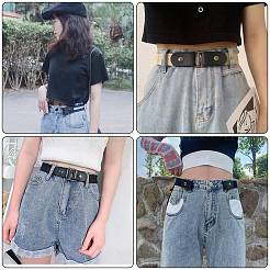 4Pcs 4 Style Unisex Adjustable No Buckle Imitation Leather Elastic Waist Belt&nbsp;AJEW-GF0003-27A