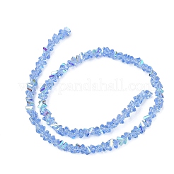 Electroplate Transparent Glass Beads Strands&nbsp;EGLA-P061-04C-AB18