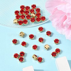 プレシオサ® マキシマ クリスタル 縫い付けカップ  チェコクリスタル  真鍮製爪付き台座付き  719 35 012 チャトン（丸）  ゴールドカラー  90070 ライト サイアム  ss12（3~3.2mm）&nbsp;Y-PRC-SS12-90070-G