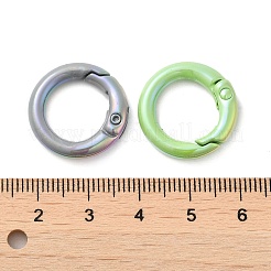 スプレー塗装された合金スプリング ゲート リング  リング  ミックスカラー  20x4.5mm&nbsp;PALLOY-H131-10