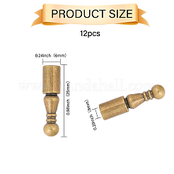 12 個の合金コード端  ボロタイエンドキャップ  コーン  アンティークブロンズ＆アンティークシルバー  25x6mm  穴：5mm  内径：5mm&nbsp;FIND-CA0009-70AB