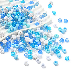 DIYビーズキット  プラスチックビーズを含む  アクリルビーズ  ミックスカラー  9~11.5x9~10.5x6~7mm  穴：3.6~3.8mm  740個/セット&nbsp;DIY-YW0018-35