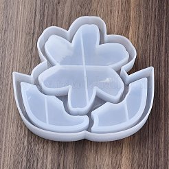 シリコンモールド  レジン型  UVレジン用  エポキシ樹脂工芸品作り  ホワイト  花  145x158x27mm&nbsp;SIMO-M044-05