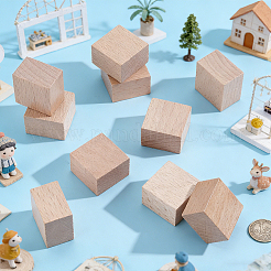 未完成の溝付き木製ブロック  正方形  バリーウッド  30.5x30.5x20mm&nbsp;FIND-WH0199-449A