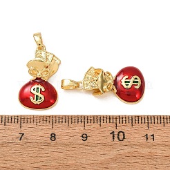 Brass Enamel Pendants&nbsp;KK-CBADD64-14G