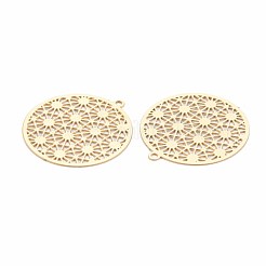 Rack Plating 201 Stainless Steel Filigree Pendants&nbsp;STAS-T057-43G