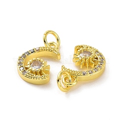 Brass Micro Pave Cubic Zirconia Charms&nbsp;KK-E068-VF051