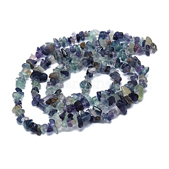 天然な蛍石のビーズ連売り  チップ  4~10x4~6x2~4mm  穴：1mm  約210個/連  80~81cm&nbsp;G-R192-05