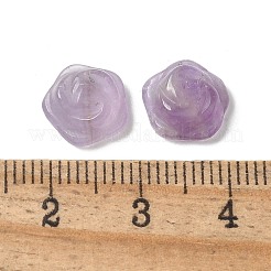天然アメジストの彫刻カボション  花  9.5~10x9.5~10x4~4.5mm&nbsp;G-C185-01A-02