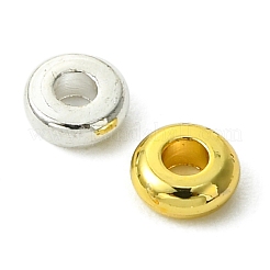 3色真鍮フラットラウンドスペーサービーズ  ミックスカラー  4x1.5mm  穴：1.5mm  30個/カラー&nbsp;KK-FS0001-36