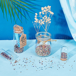 ガラスチップビーズ  穴なし/ドリルなし  DIYドールハウス風景用  花瓶フィラー  ミックスカラー  1~4x1~3mm  6色/バッグ  約30 G /袋  5袋/セット&nbsp;MRMJ-OC0003-17